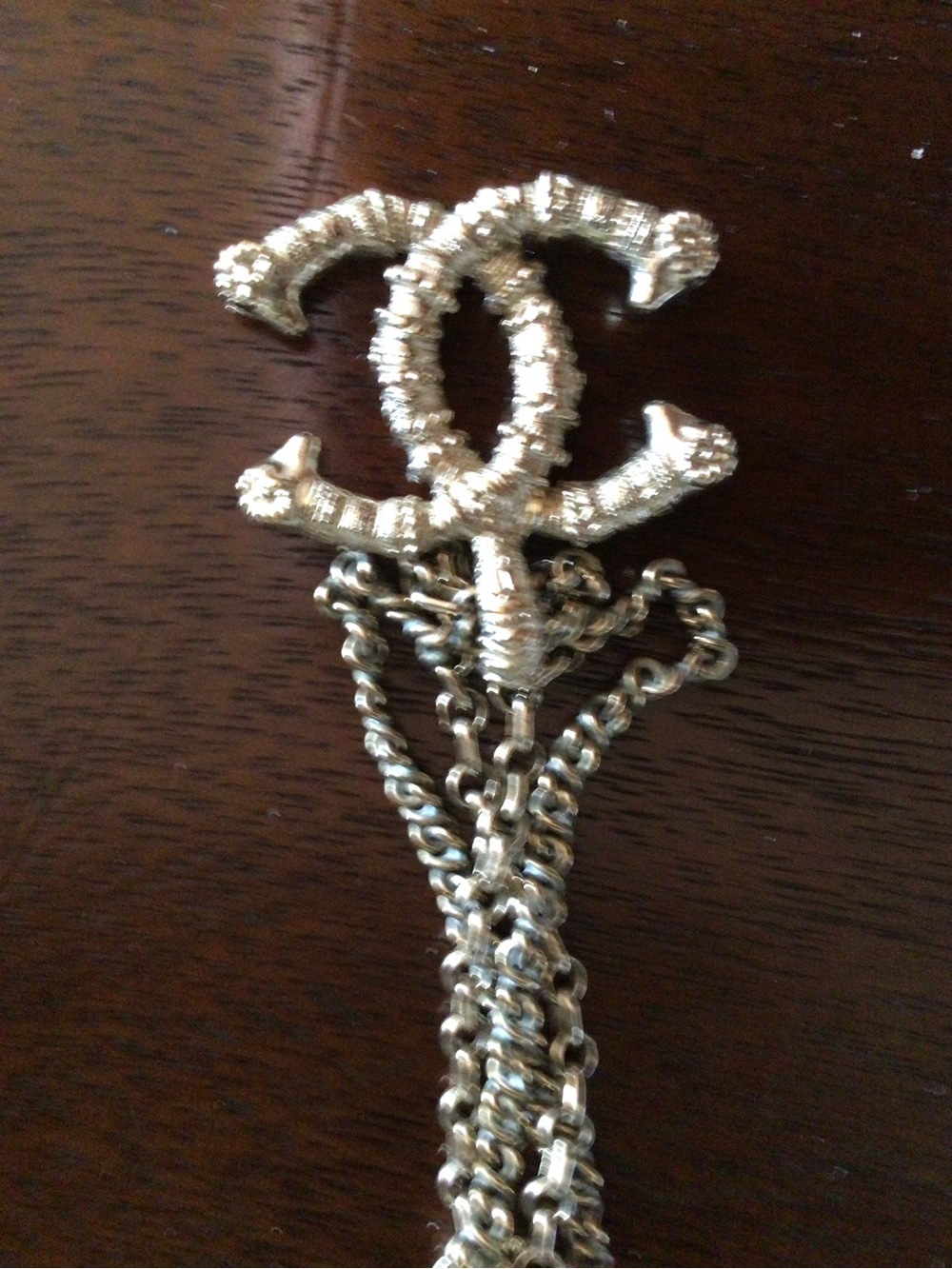Chanel-Style Interlocking CC Pendant Necklace